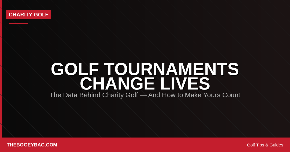 Charity golf tournaments — fundraising data and player gift ideas