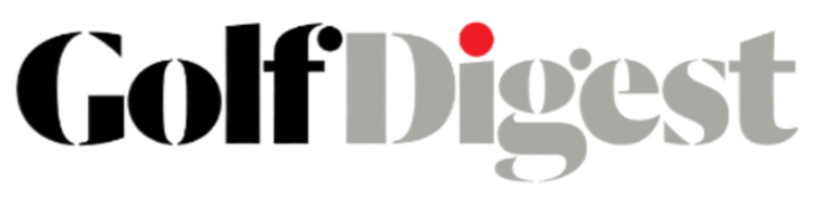 Golf Digest logo with black, gray, and red text on a white background